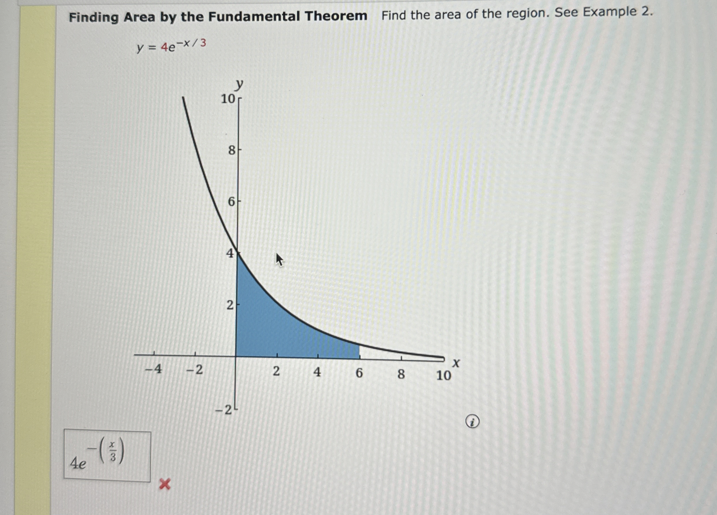 Solved Finding Area by the Fundamental Theorem Find the area | Chegg.com
