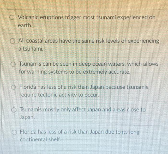 Solved Volcanic eruptions trigger most tsunami experienced