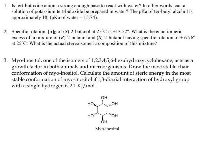 Can a solution of potassium tert-butoxide be prepared in water?