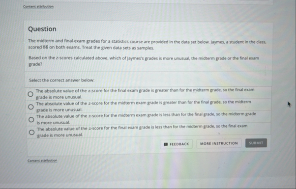 Solved Content attributionQuestionThe midterm and final exam | Chegg.com
