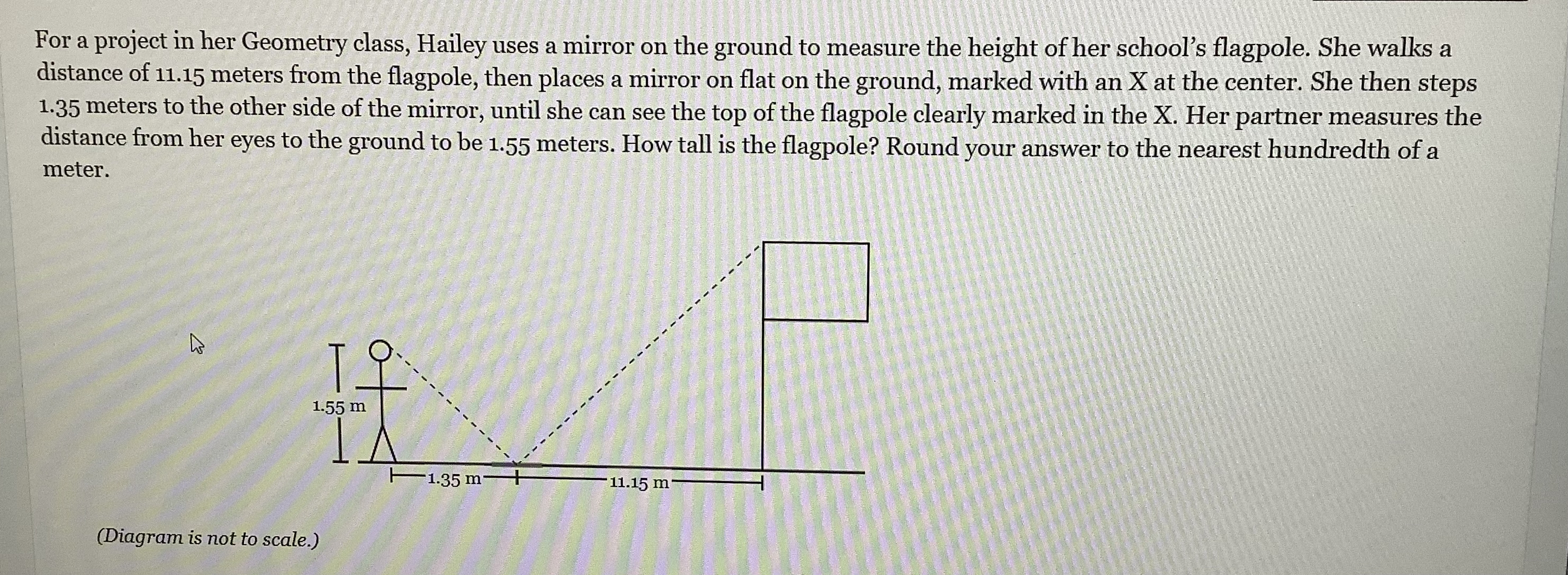 Solved For a project in her Geometry class, Hailey uses a | Chegg.com