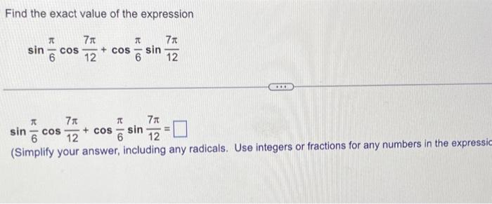 Find the exact value of the expression | Chegg.com