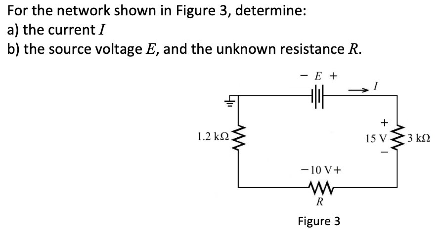 Solved For the network shown in Figure 3, ﻿determine:a) ﻿the | Chegg.com