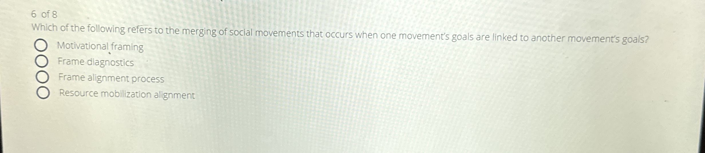 Solved 6 ﻿of 8Which of the following refers to the merging | Chegg.com