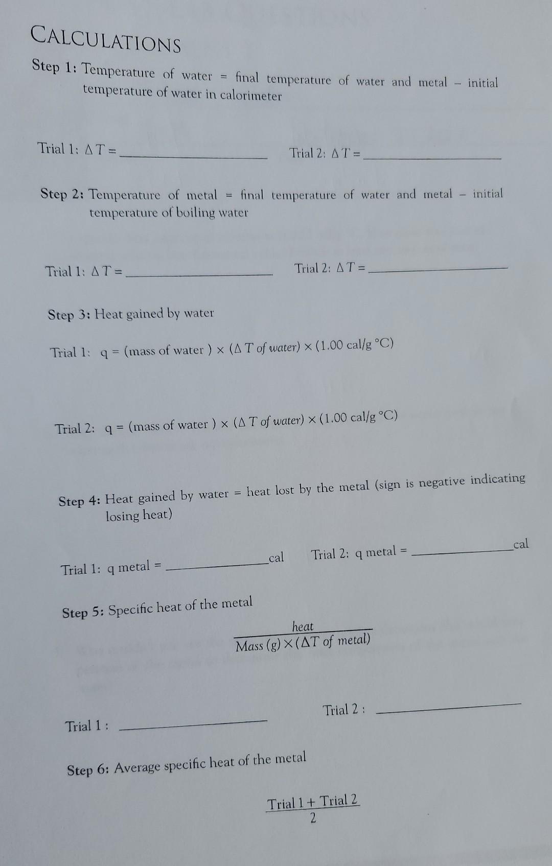 Solved Mass of Al(g) Mass of Styrofoam (g) 14.9019 1.73 g