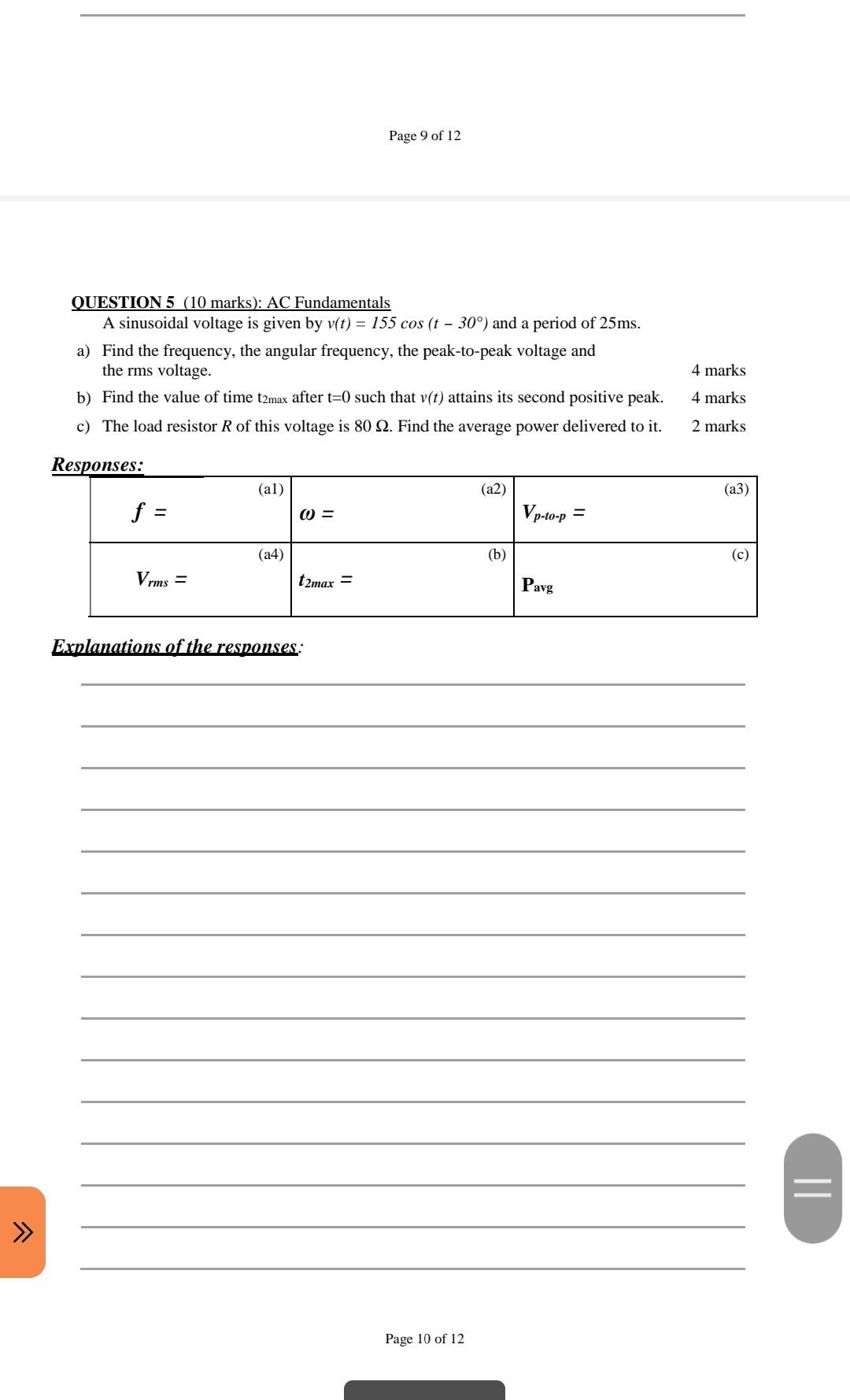 Solved Page 5 of 12 QUESTION 3 (10 marks): Three phase power | Chegg.com