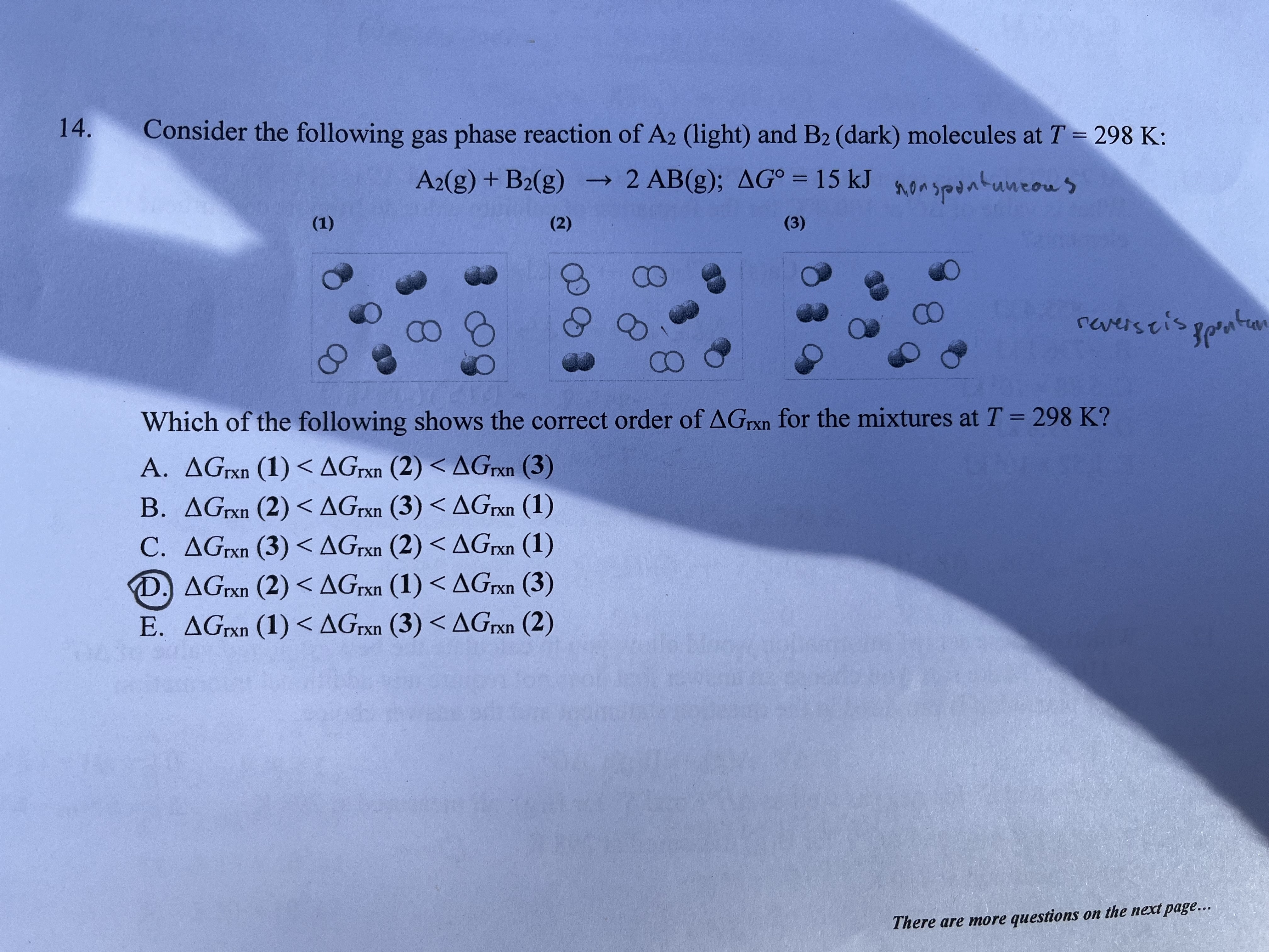 Solved Consider the following gas phase reaction | Chegg.com