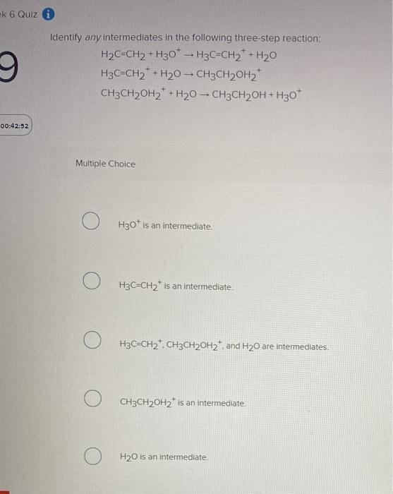 Solved k 6 Quiz Identify any intermediates in the following | Chegg.com