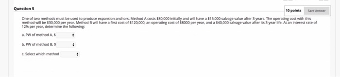 Solved Questions 10 points Save Answer One of two methods | Chegg.com