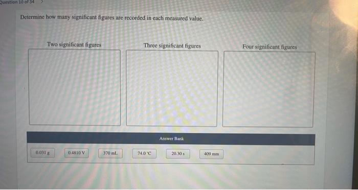 Solved Determine how many significant figures are recorded | Chegg.com