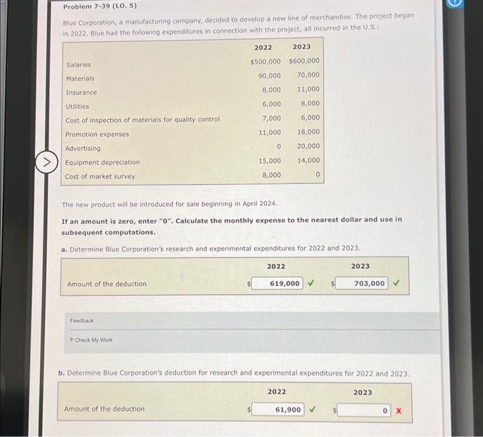 solved-problem-7-39-lo-5-blue-corporation-a-chegg