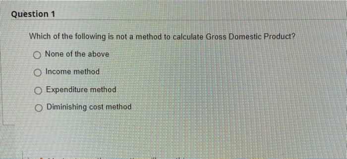 Solved Which of the following is not a method to calculate | Chegg.com