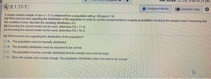 Solved 4.68 of 21 pts 8.1.17-T Assigned Media Question Help | Chegg.com