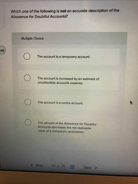 Solved Which one of the following is not an accurate | Chegg.com