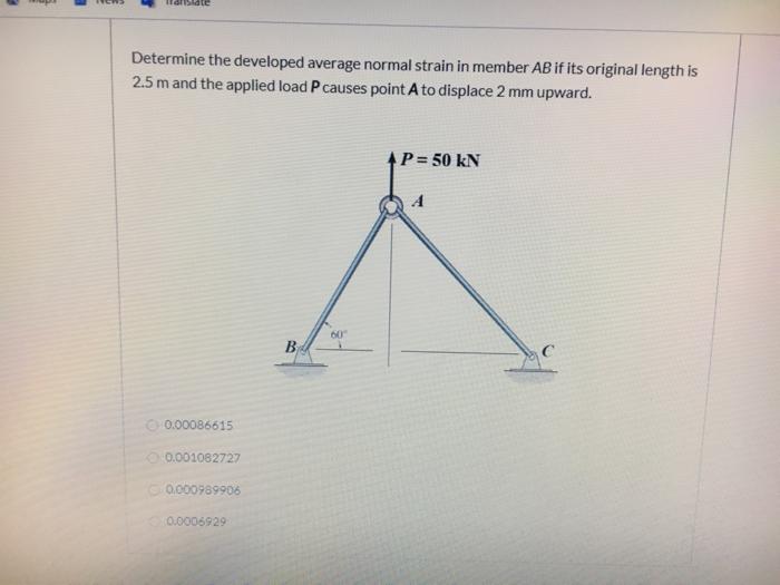 Solved Determine the developed average normal strain in | Chegg.com