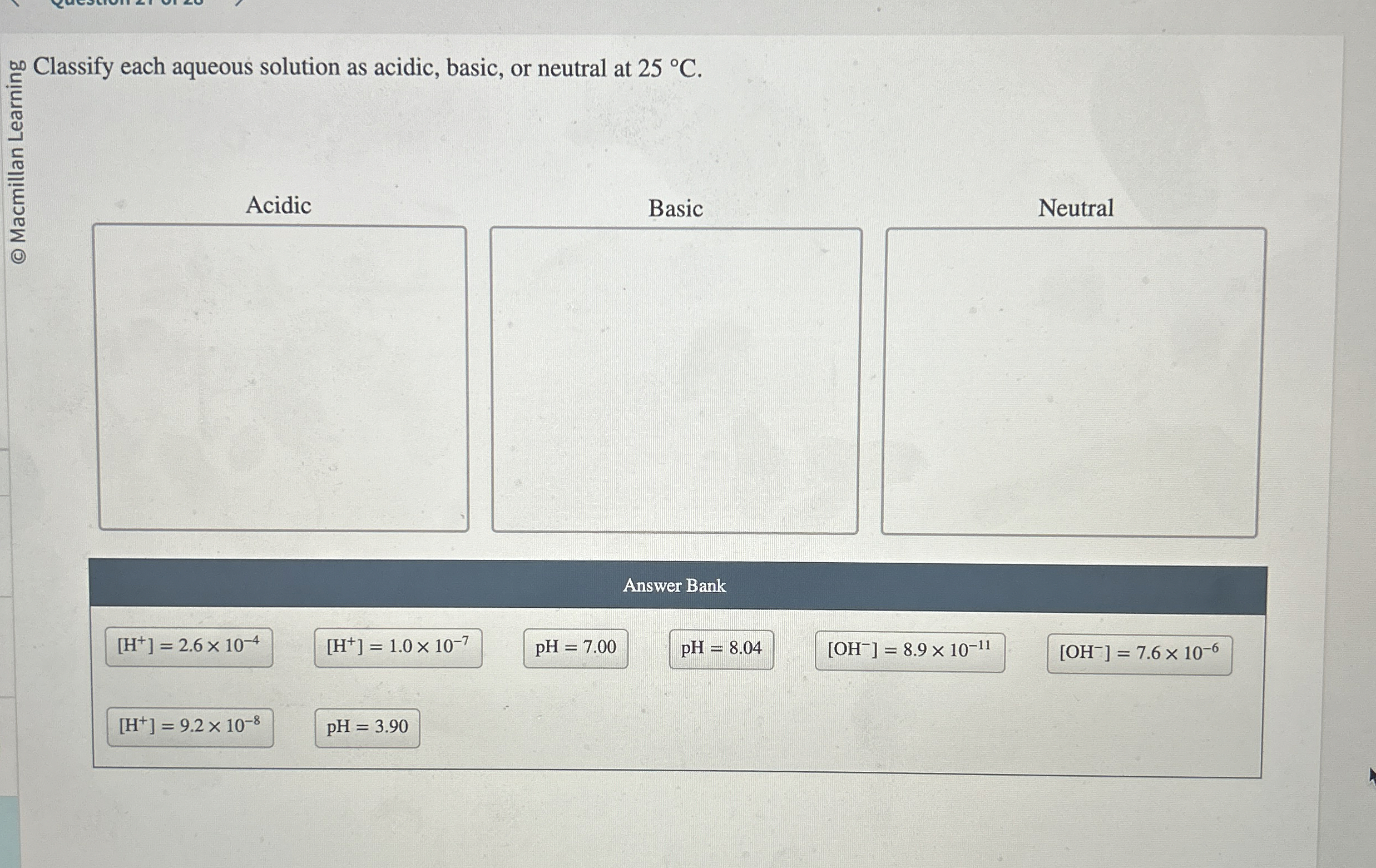 Solved AcidicBasicNeutralAnswer | Chegg.com