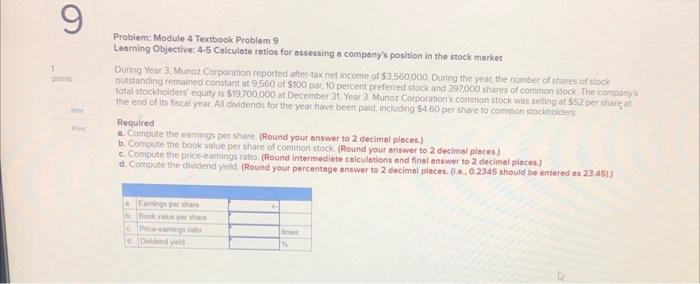 Solved Problem: Module 4 Textbook Problem 9 Learning | Chegg.com