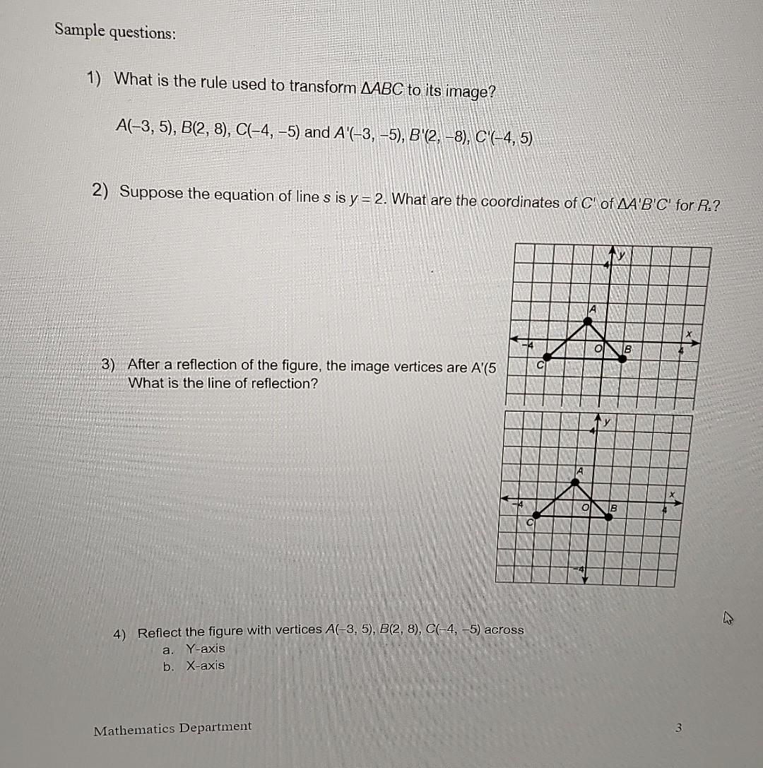 Solved Sample questions: 1) What is the rule used to | Chegg.com