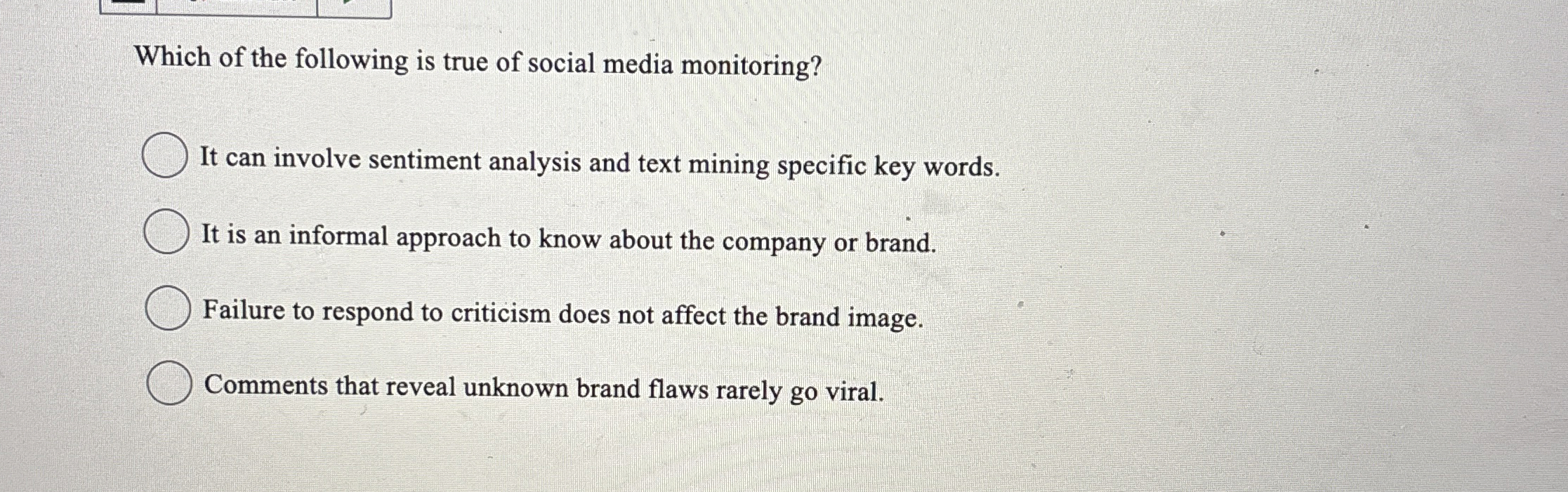 Solved Which of the following is true of social media | Chegg.com