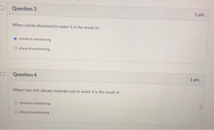 Solved D Question 1 1 pts For each of the following | Chegg.com