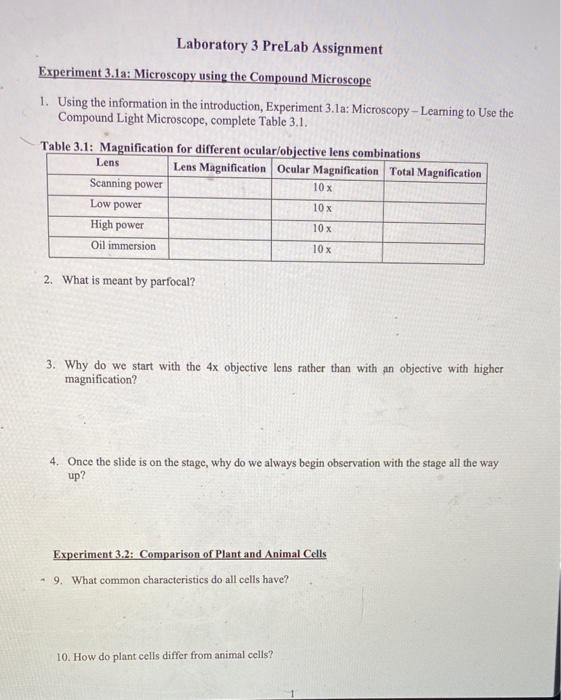 experiment 27 pre laboratory assignment