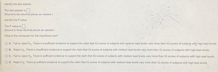 Solved The accompanying data set lists full 1Q scores for a | Chegg.com