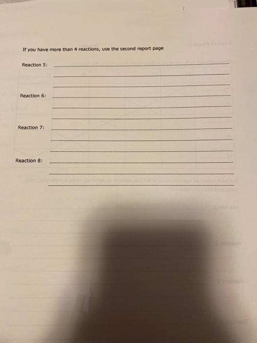 Report Page 1 Name: Observations: Write down your | Chegg.com