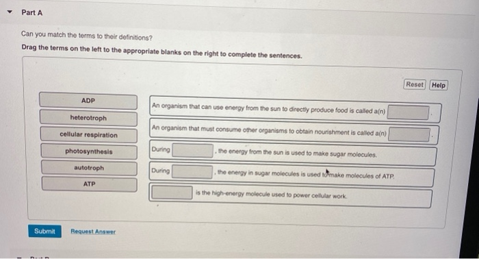 Solved: Part A Can You Match The Terms To Their Definition... | Chegg.com