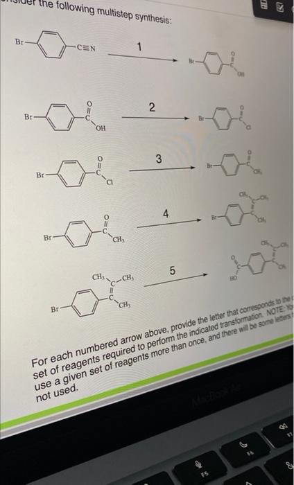 Solved the following multistep synthesis: 1 For each | Chegg.com
