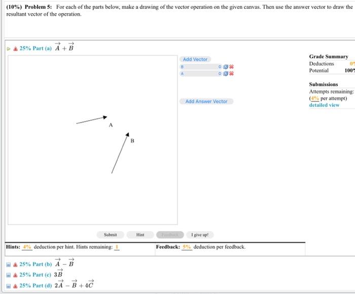 Solved (10\%) Problem 5: For each of the parts below, make a | Chegg.com