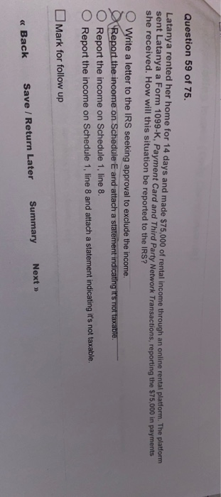 Solved Question 57 of 75. Which of the following statements | Chegg.com