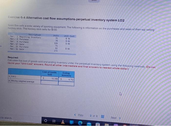 Solved es Exercise 6-4 Alternative cost flow | Chegg.com