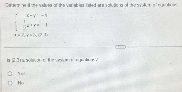Solved Determine if the values of the variables listed are | Chegg.com