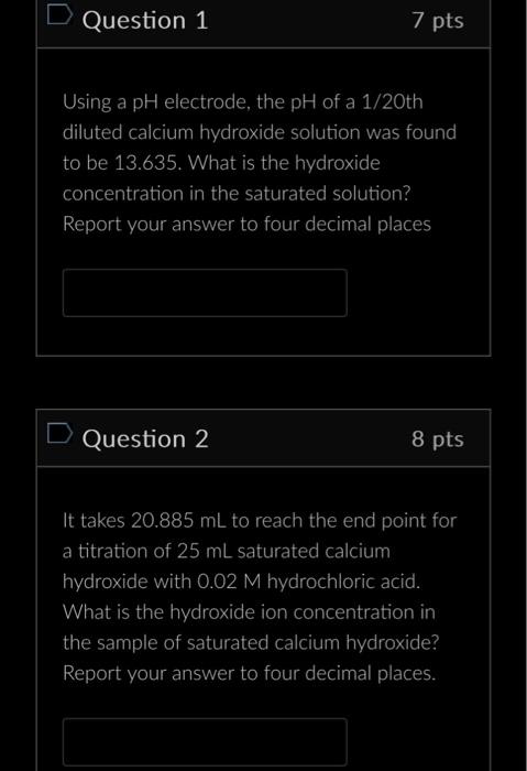 Solved Using A PH Electrode The PH Of A Th Diluted Chegg Com