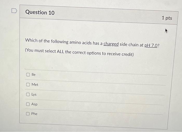 Solved D Question 13 1 pts Which of the following is not | Chegg.com