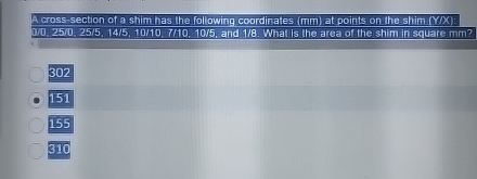 Solved A cross-section of a shim has the following | Chegg.com