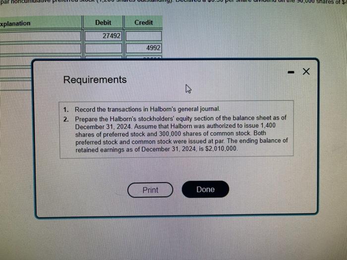 Solved the folowing transactions during 2024 tions.) ns in