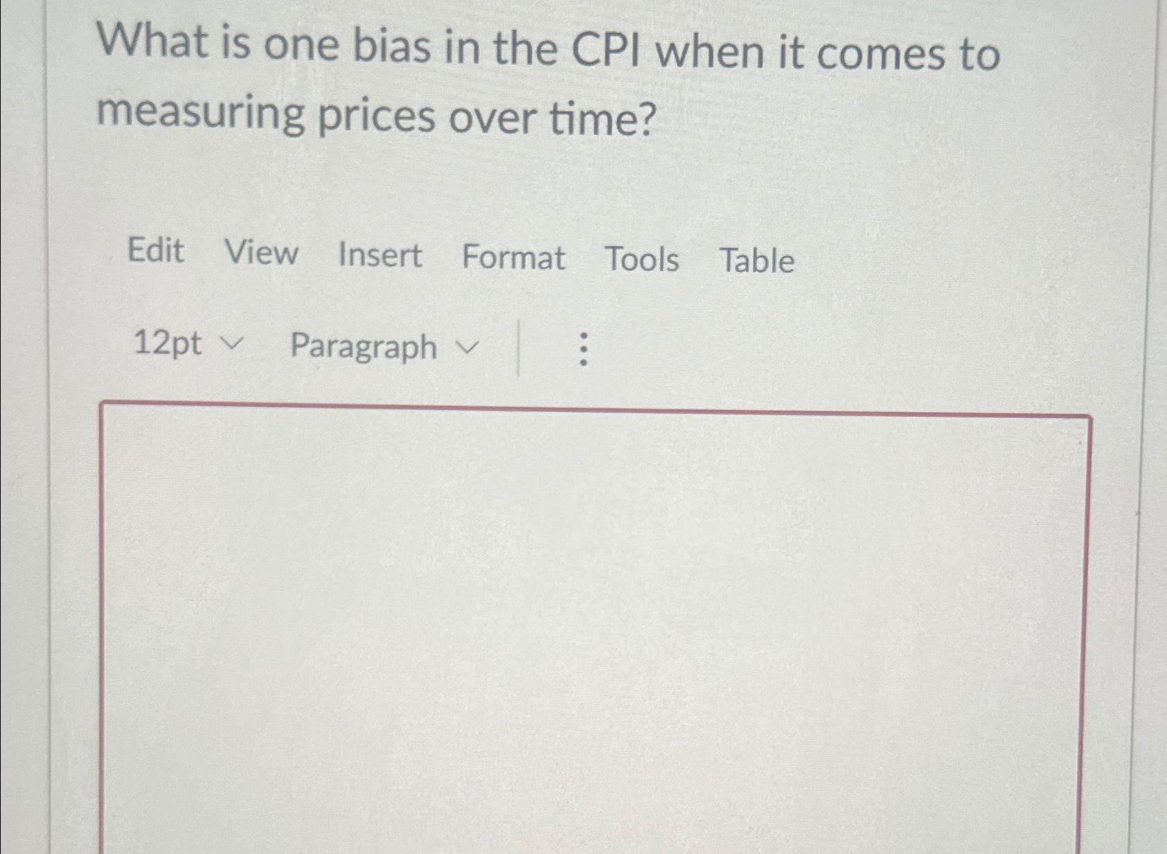 Solved What is one bias in the CPI when it comes to | Chegg.com