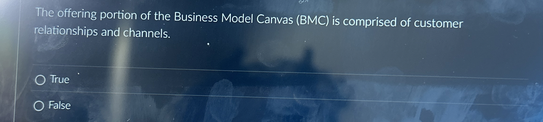 Solved The offering portion of the Business Model Canvas | Chegg.com