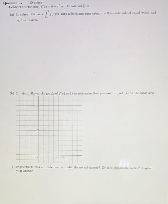 Solved Question 12. (10 points) Consider the function f(x) = | Chegg.com