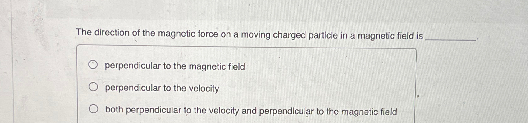 Solved The direction of the magnetic force on a moving | Chegg.com