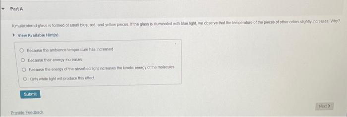 Solved Different materials reflect different colors. What is | Chegg.com