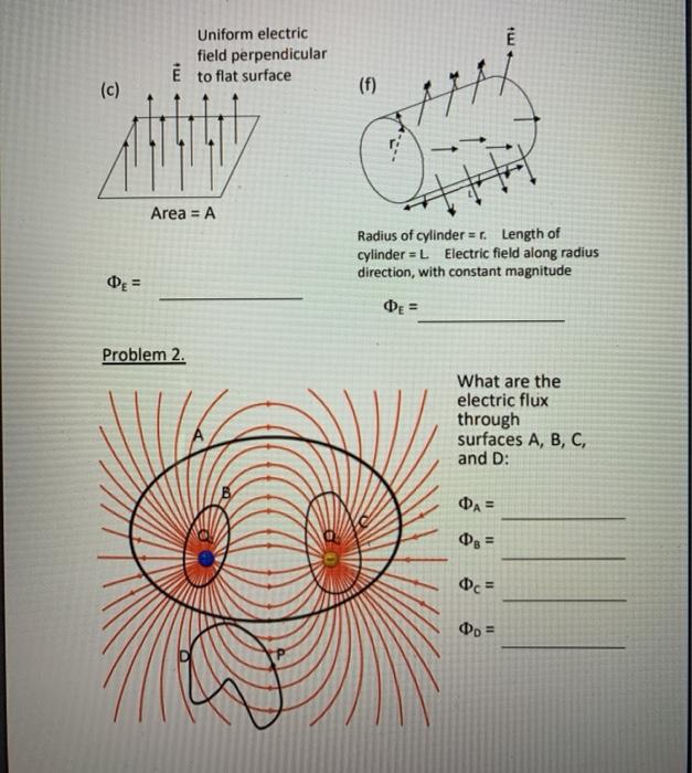 Solved Write Down The Electric Flux Through The Surface F Chegg Com