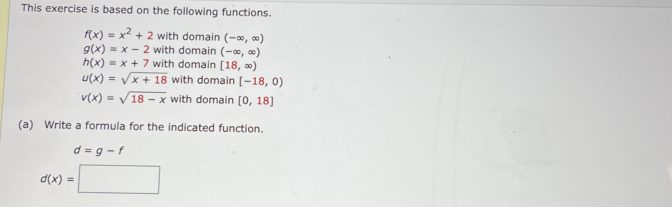 Solved This exercise is based on the following | Chegg.com