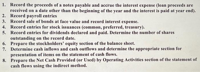 Solved 1. Record the proceeds of a notes payable and accrue | Chegg.com