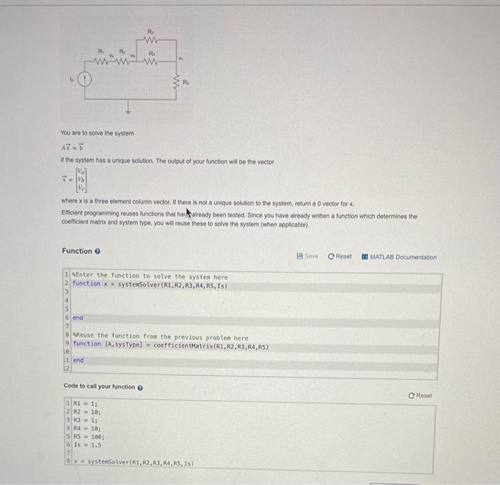 Solved You Are To Solve The System Ax=b If The System Has A | Chegg.com