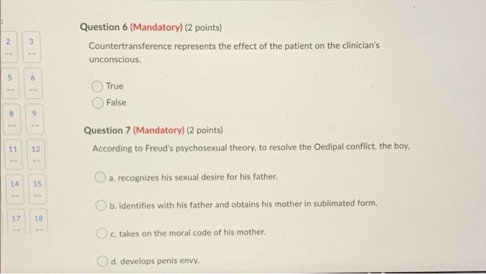 Solved Countertransference represents the effect of the Chegg