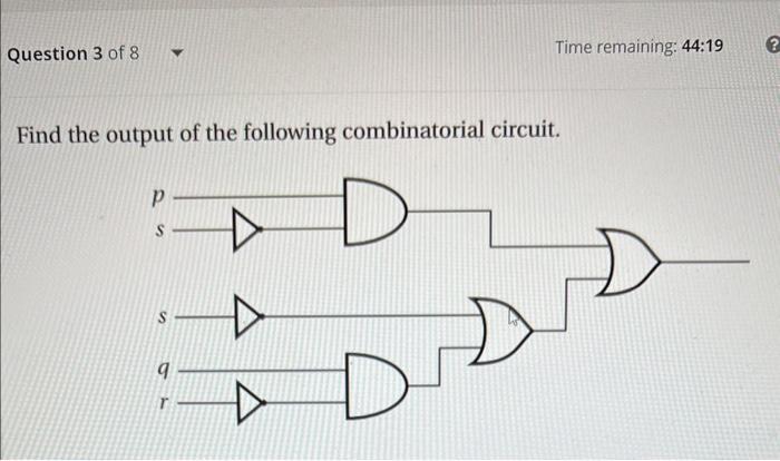 Solved Find The Output Of The Following Combinatorial | Chegg.com