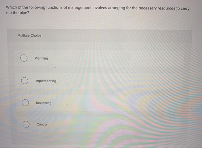 solved-which-of-the-following-functions-of-management-chegg