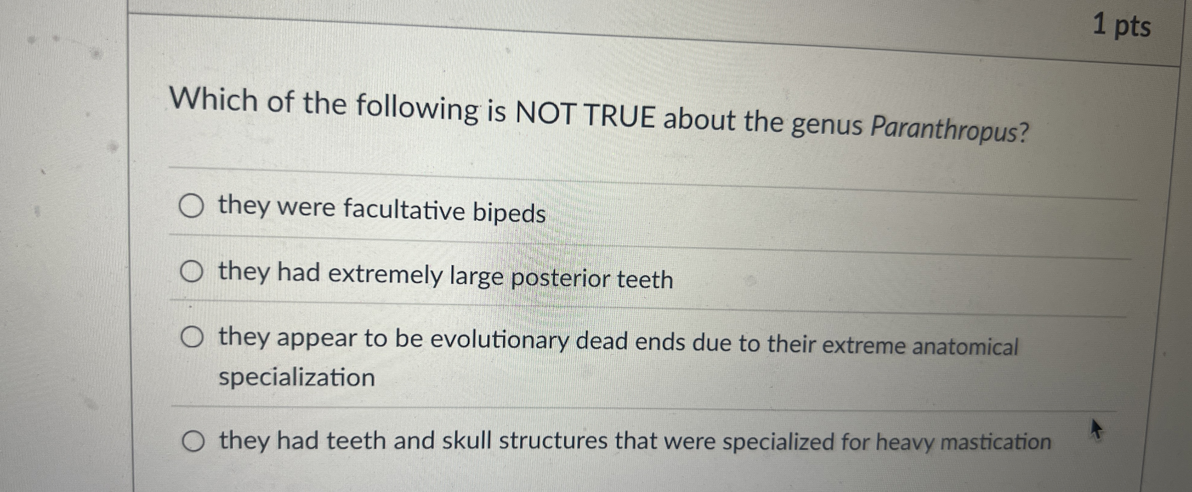 Solved Ptswhich Of The Following Is Not True About The Chegg Com